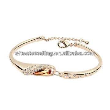 Joyería De Oro De Cristal De Oro Amarillo Elegante Pulsera Para La Mujer 2012101945